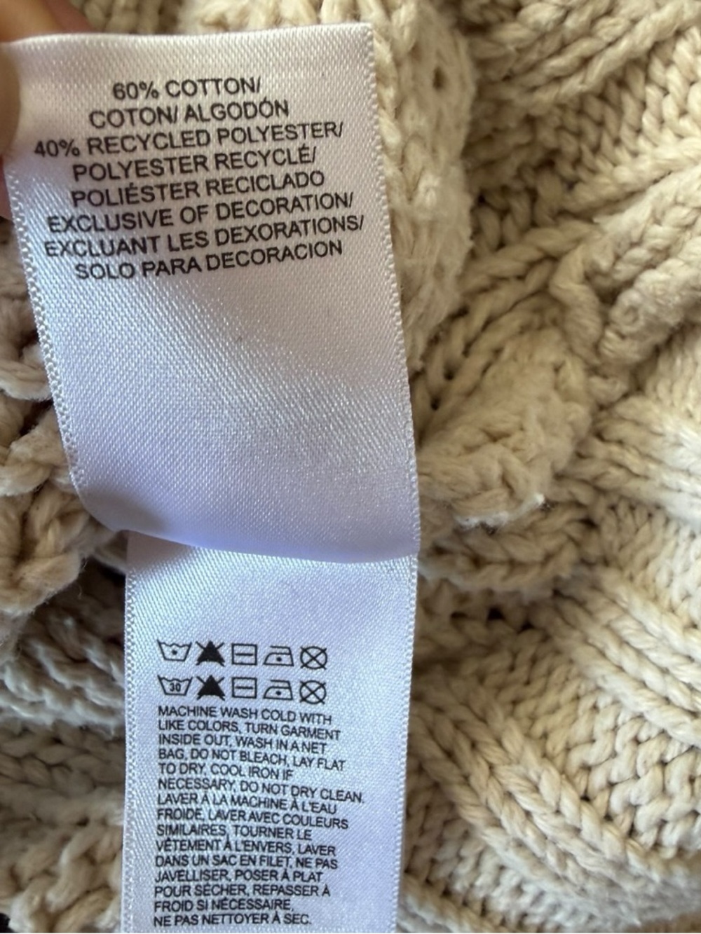 Lucky Brand Ivory Floral Embroidered Knit Cardigan Size M - Picture 7 of 12